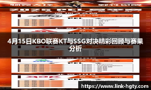 4月15日KBO联赛KT与SSG对决精彩回顾与赛果分析